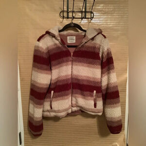 ASHLEY OUTERWEAR~SHERPA JACKET~MEDIUM~ 👍